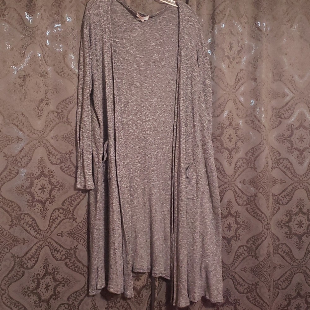 Duster length cardigan